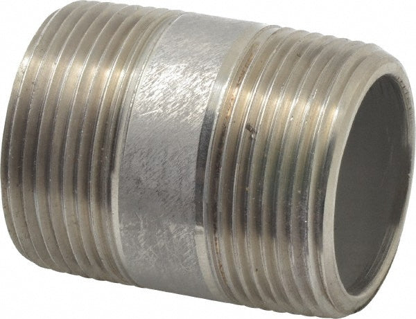 Merit Brass 6520-200 Stainless Steel Pipe Nipple 1-1/4" Pipe, Grade 316 & 316L