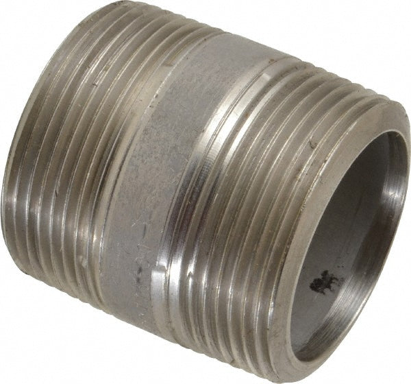 Merit Brass 6524-200 Stainless Steel Pipe Nipple 1-1/2" Pipe, Grade 316 & 316L