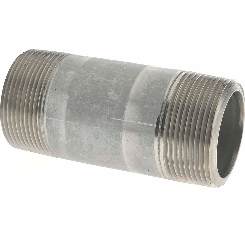 Merit Brass 6524-400 Stainless Steel Pipe Nipple 1-1/2" Pipe, Grade 316 & 316L