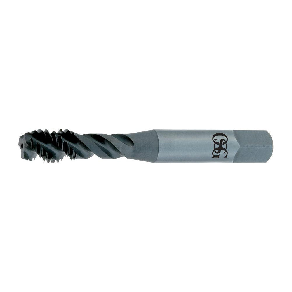 OSG 1756005 Spiral Flute Tap M6x1.00 Metric Coarse, 3 Flutes, Modified Bottoming, 6H Class of Fit, Vanadium High Speed Steel, TIN Coated