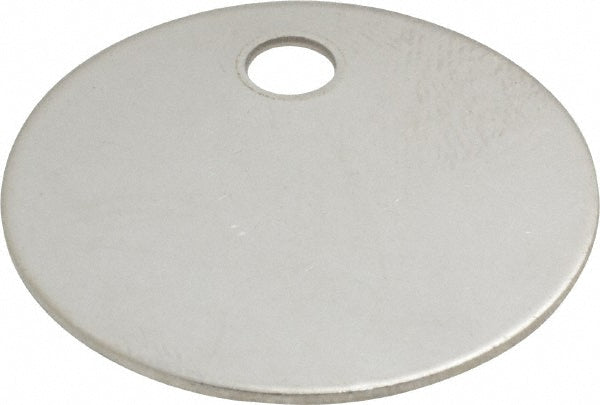C.H. Hanson 43569 1-1/4 Inch Diameter, Round, Stainless Steel Blank Metal Tag