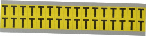 Stranco Incorporated SB3-T Number & Letter Label "T", Rectangle, 0.5625" Wide