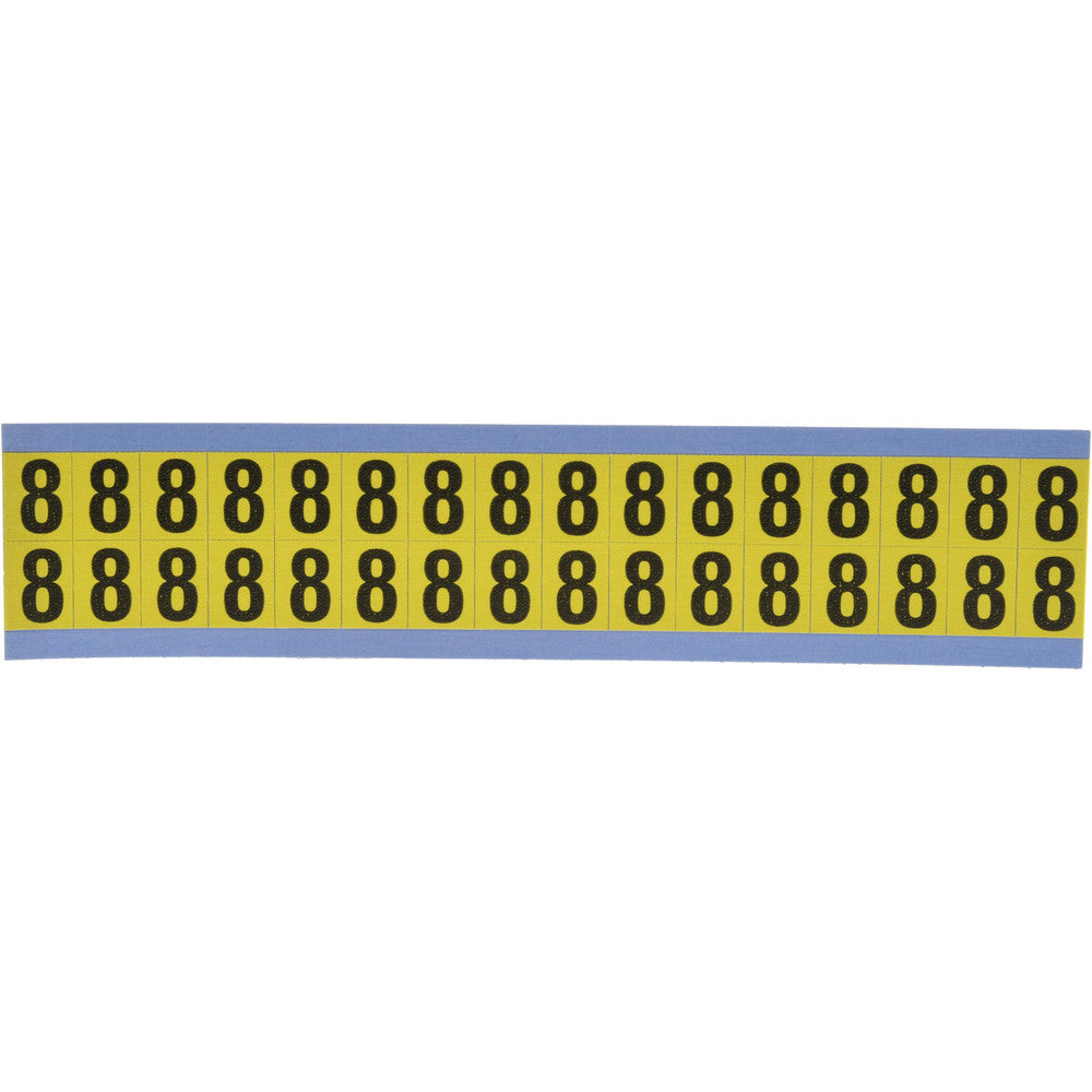 Stranco Incorporated SB3-8 Number & Letter Label "8", Rectangle, 0.5625" Wide