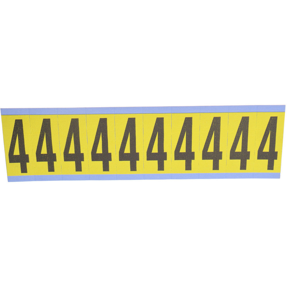 Stranco Incorporated SB5-4 Number & Letter Label "4", Rectangle, 1" Wide