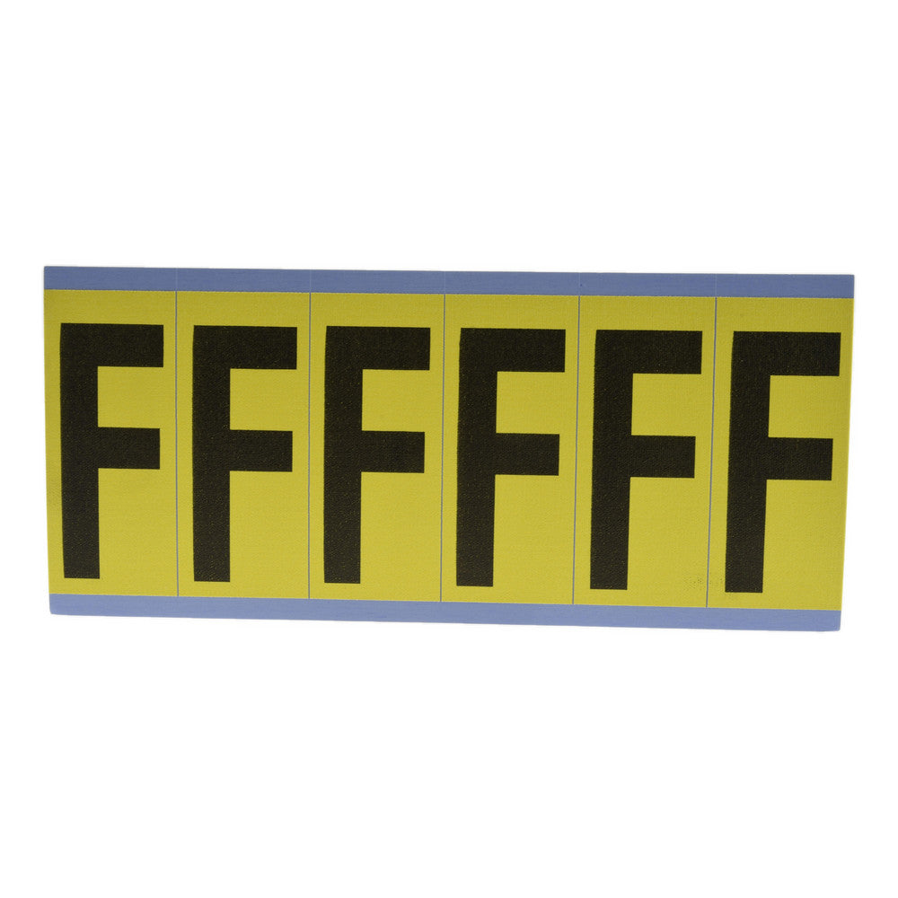 Stranco Incorporated SB6-F Number & Letter Label "F", Rectangle, 1.5" Wide