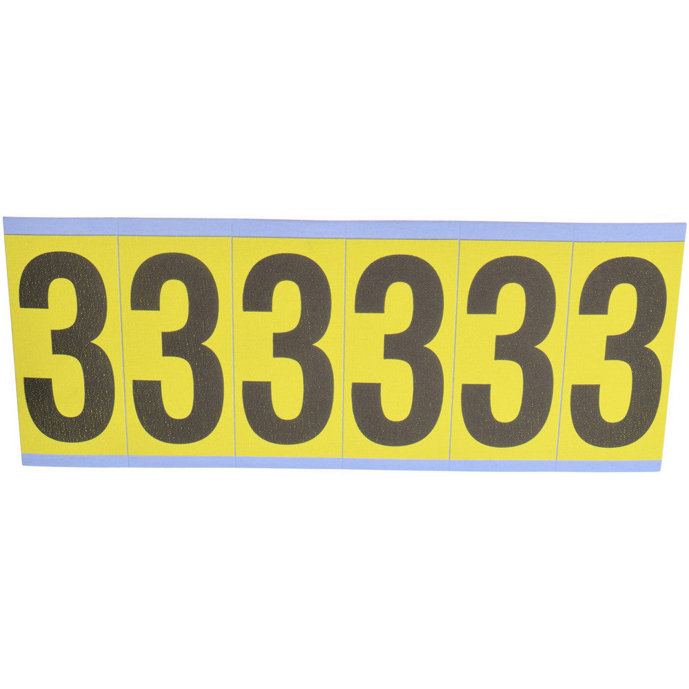 Stranco Incorporated SB6-3 Number & Letter Label "3", Rectangle, 1.5" Wide