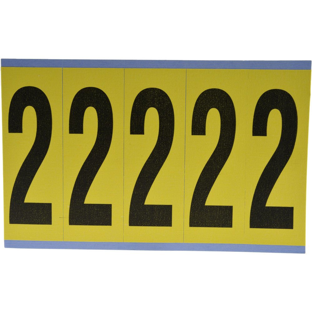 Stranco Incorporated SB7-2 Number & Letter Label "2", Rectangle, 1.75" Wide, 5" High