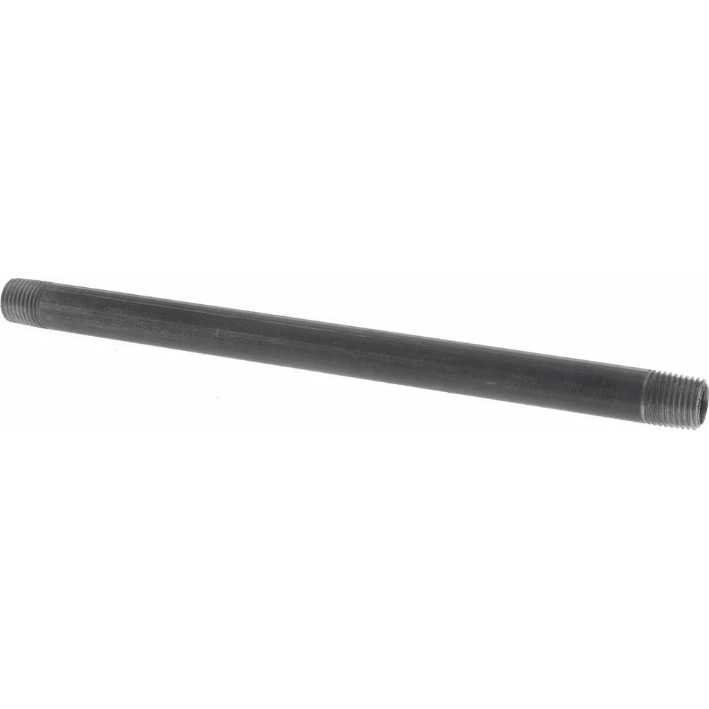Value Collection NB02080 Black Pipe Nipple 1/4" Dia x 8" Long, Schedule 40