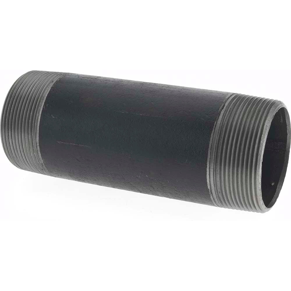 Value Collection NB09060 Black Pipe Nipple 2" Dia x 6" Long, Schedule 40