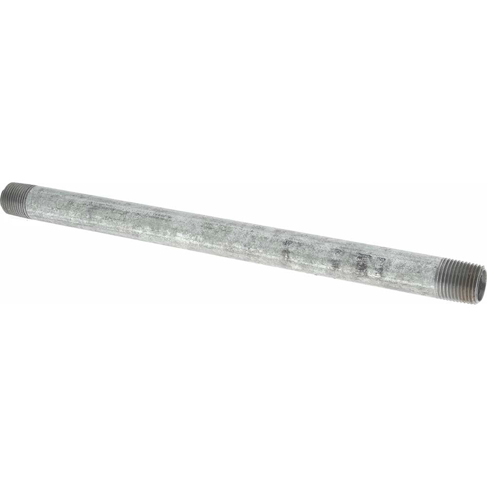 Value Collection NG04120 Galvanized Pipe Nipple 1/2", 12" Long, Schedule 40, Steel