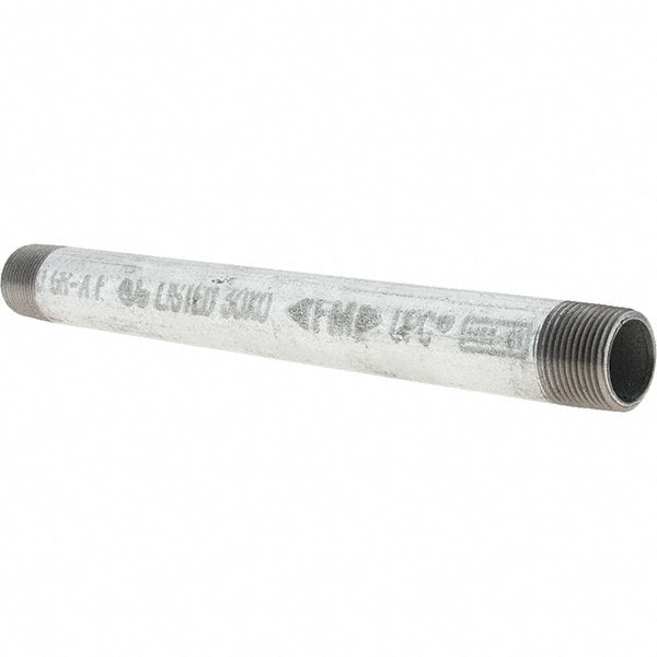 Value Collection NG05100 Galvanized Pipe Nipple 3/4", 10" Long, Schedule 40, Steel