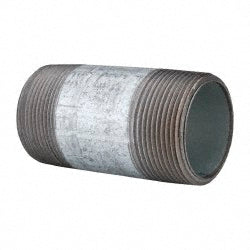 Value Collection NG08035 Galvanized Pipe Nipple 1-1/2", 3-1/2" Long, Schedule 40, Steel