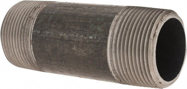 Value Collection 11/4101.6BLKBN80 Black Pipe Nipple 1-1/4" Dia x 4" Long, Schedule 80