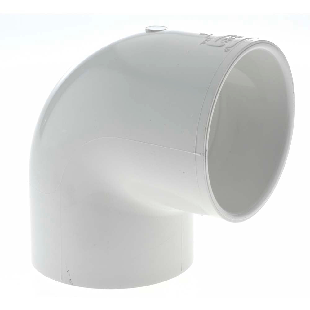 Value Collection 406-030 3" PVC Plastic Pipe 90° Elbow