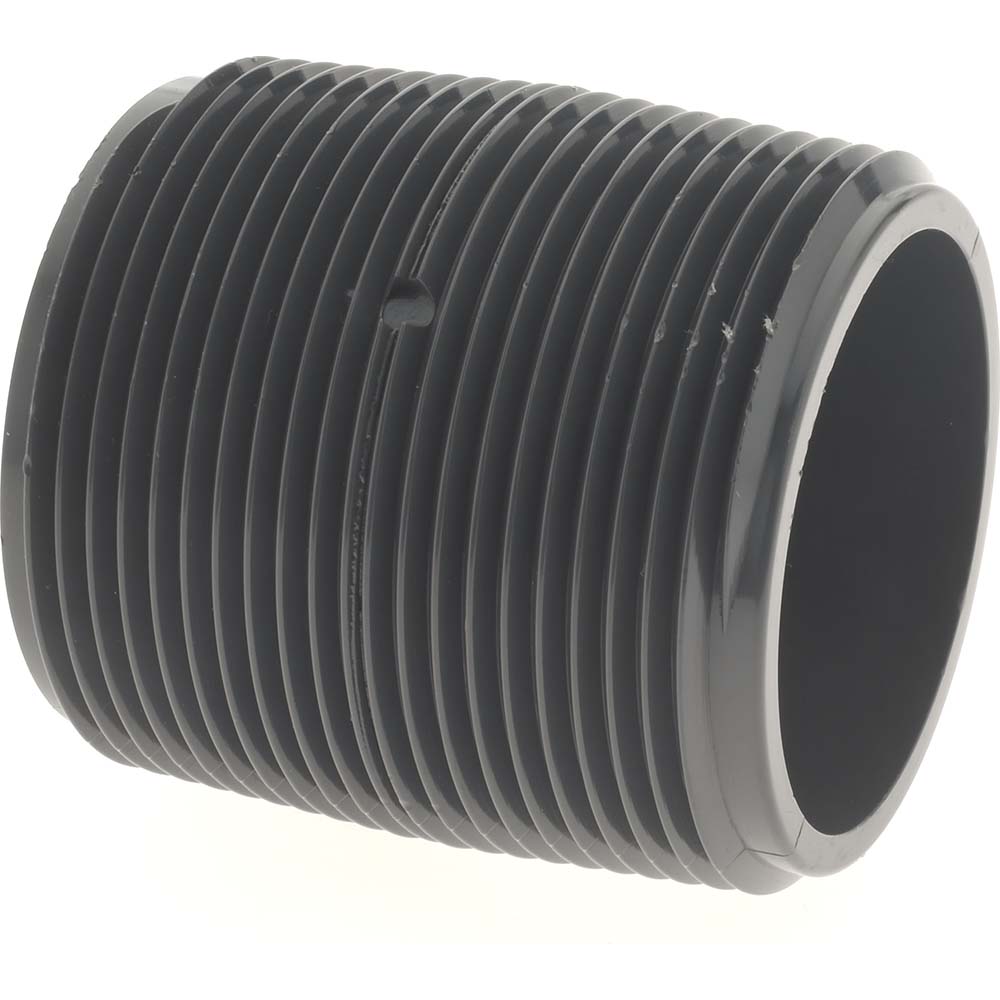 Value Collection 886-020 1-1/2" Pipe, 2" Long PVC Threaded Plastic Pipe Nipple