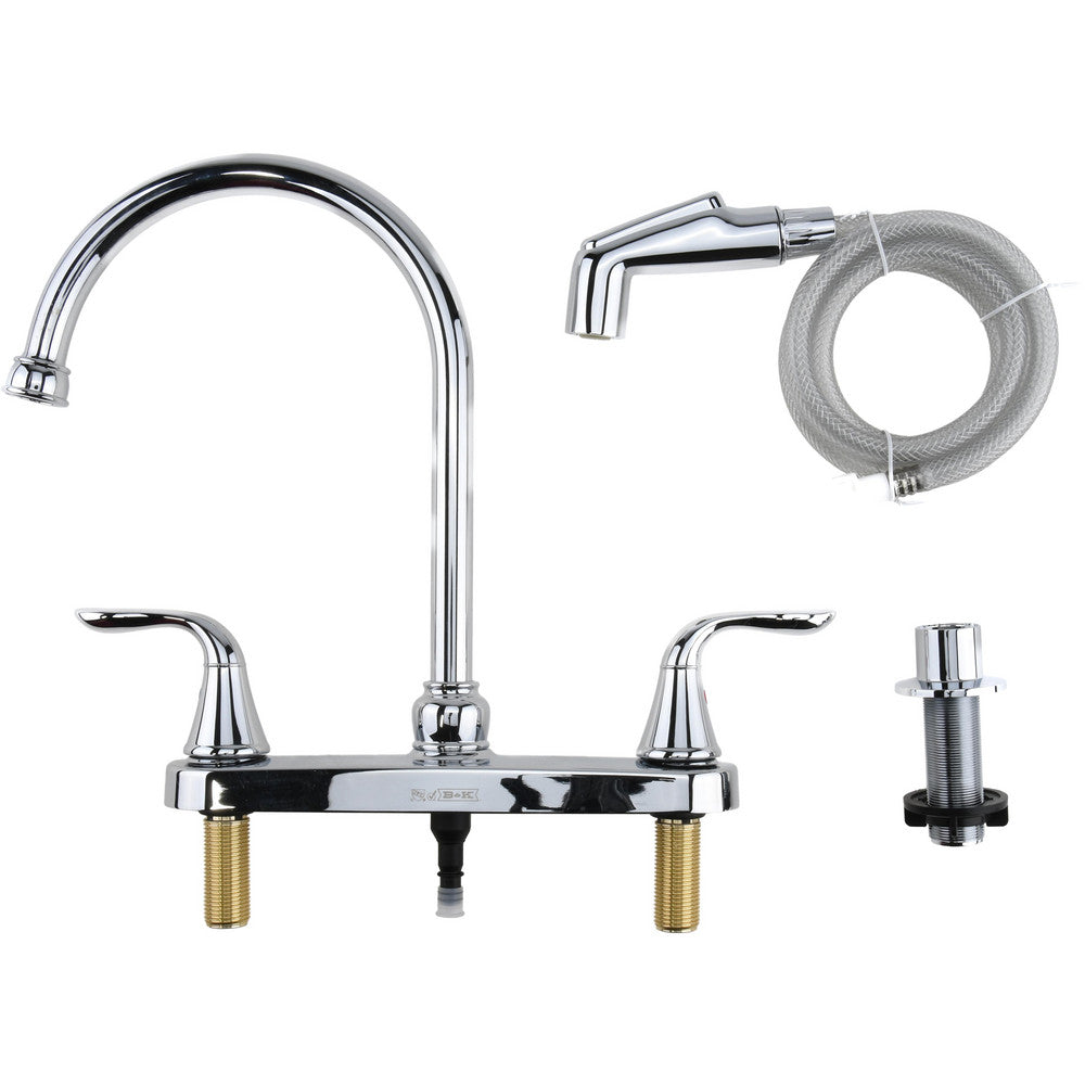 Value Collection 229-005 Kitchen & Bar Faucets Type Kitchen Style With Spray 2 Handle Without Spray Mount Deck Plate Design Two Handle Handle Type Lever Spout Type High Arc