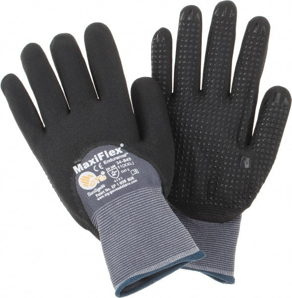 PIP 34-845/XXL Small Component Assembly Gloves G-Tek® ATG Maxi Flex, Size 2X-Large, Micro-Foam Nitrile-Coated Knit & Nylon