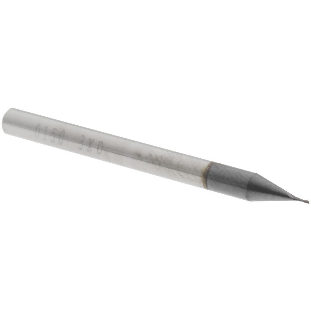 Accupro 14796891 Square End Mill 0.0150" Dia, 0.0450" LOC, 2 Flute, Solid Carbide