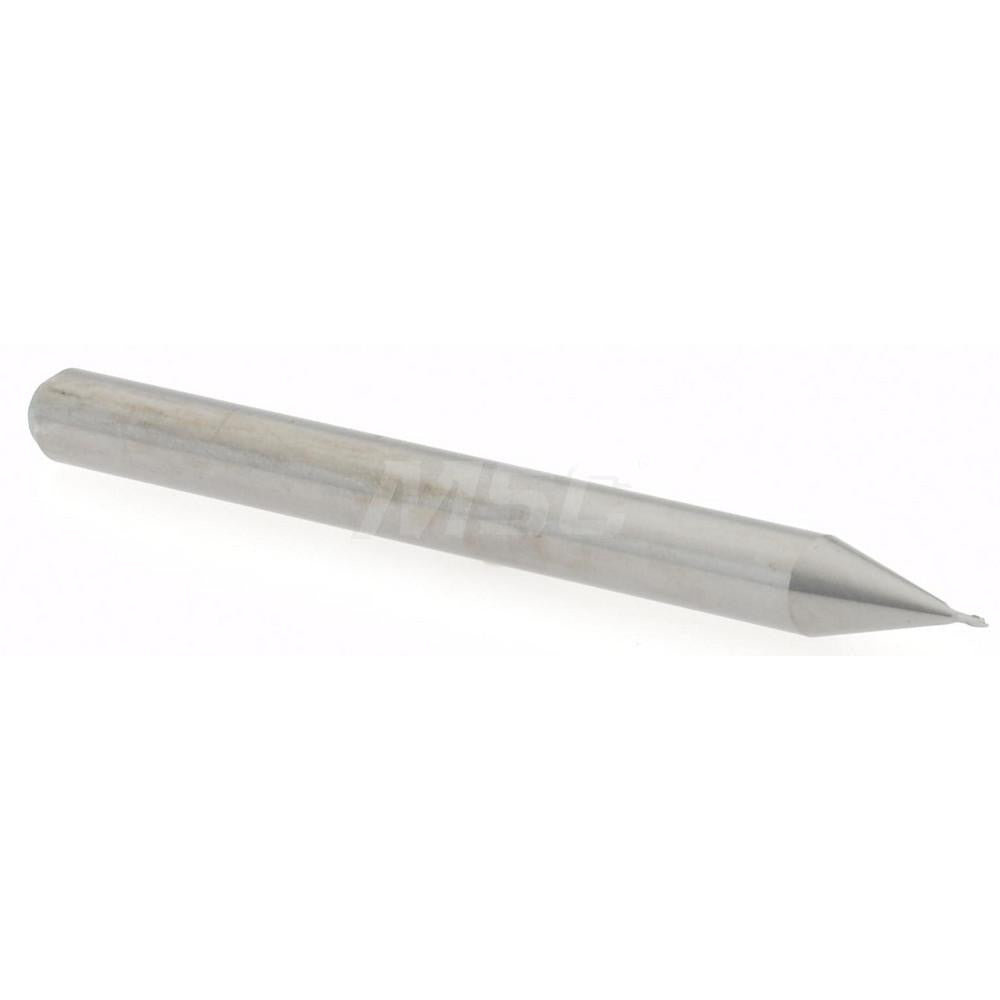 Accupro 14797085 Square End Mill 0.015'' Dia, 0.023'' LOC, 1/8'' Shank Dia, 1-1/2'' OAL, 2 Flutes, Solid Carbide