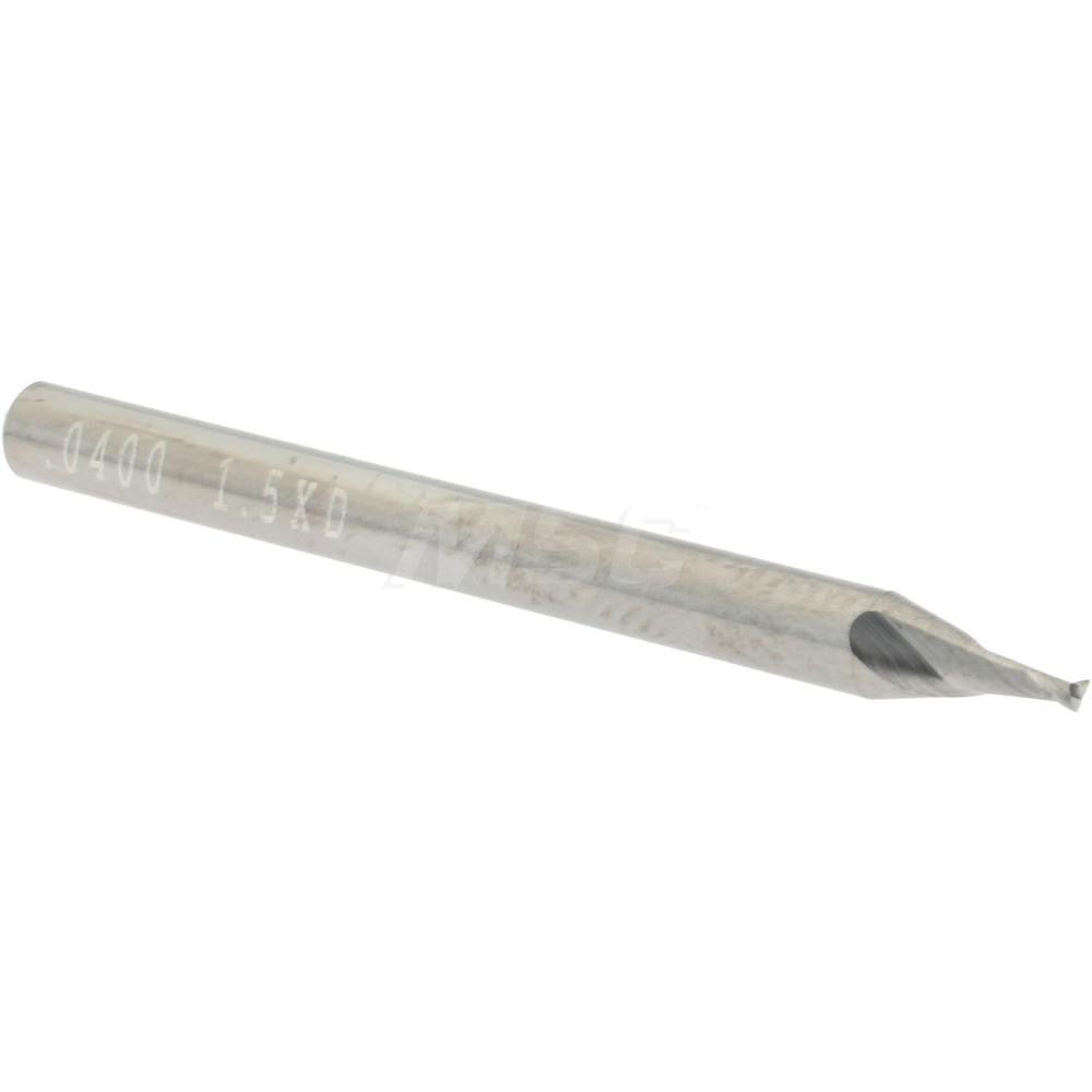 Accupro 12464422 Square End Mill 0.04" Dia, 0.06" LOC, 2 Flutes, Solid Carbide