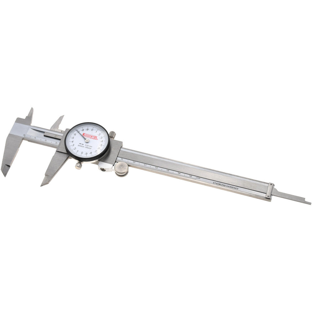 SPI CMS160725021 Dial Caliper 150 mm Range, 0.02 mm Graduation, 2 mm per Revolution