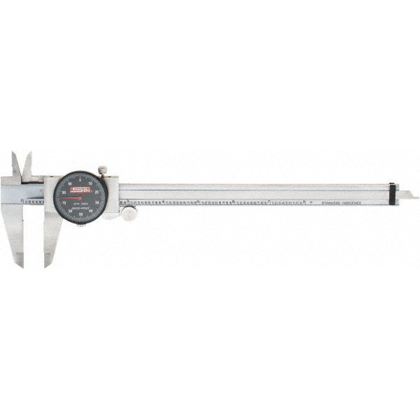 SPI CMS160725017 Dial Caliper 8'' Range, 0.001'' Graduation, 0.1'' per Revolution