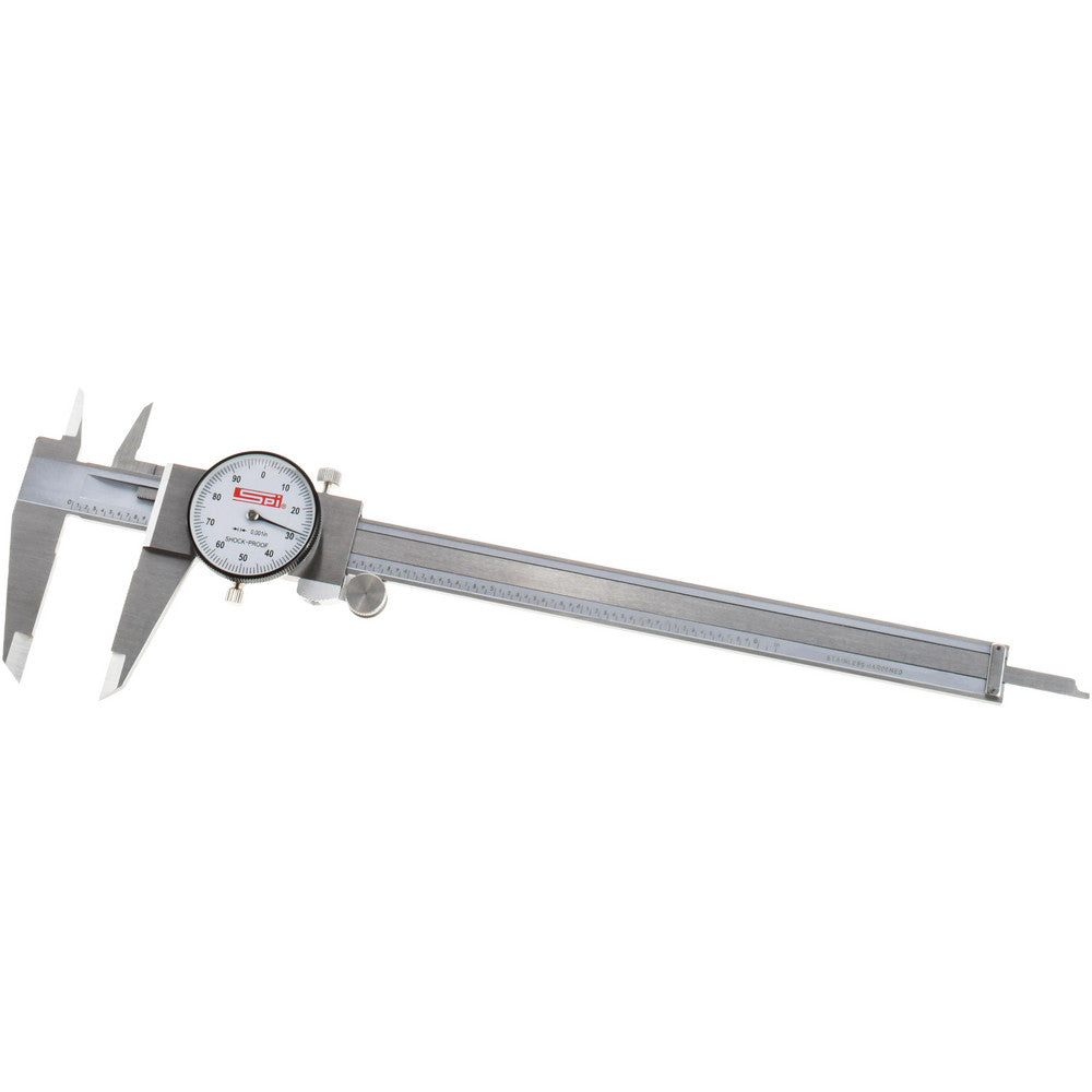 SPI CMS180612009 Dial Caliper 8'' Range, 0.001'' Graduation, 0.1'' per Revolution