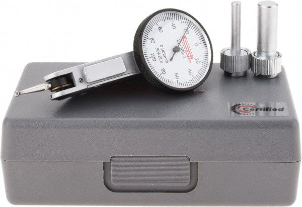 SPI CMS160726030 Dial Test Indicators 0.2 Min, 0-100-0, 0.004 mm Accuracy, Horizontal