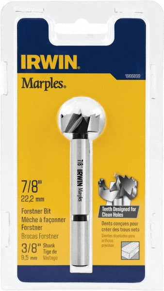 Irwin 1966899 7/8" Uncoated Carbon Steel Forstner Drill Bit