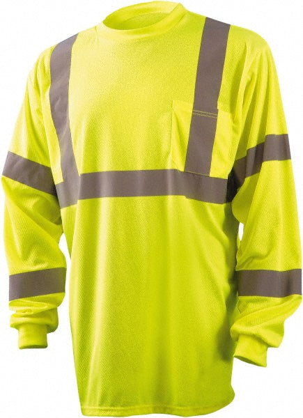 OccuNomix LUX-LSETP3B-YXL Work Shirt High-Visibility, X-Large, Polyester, Yellow, 1 Pocket