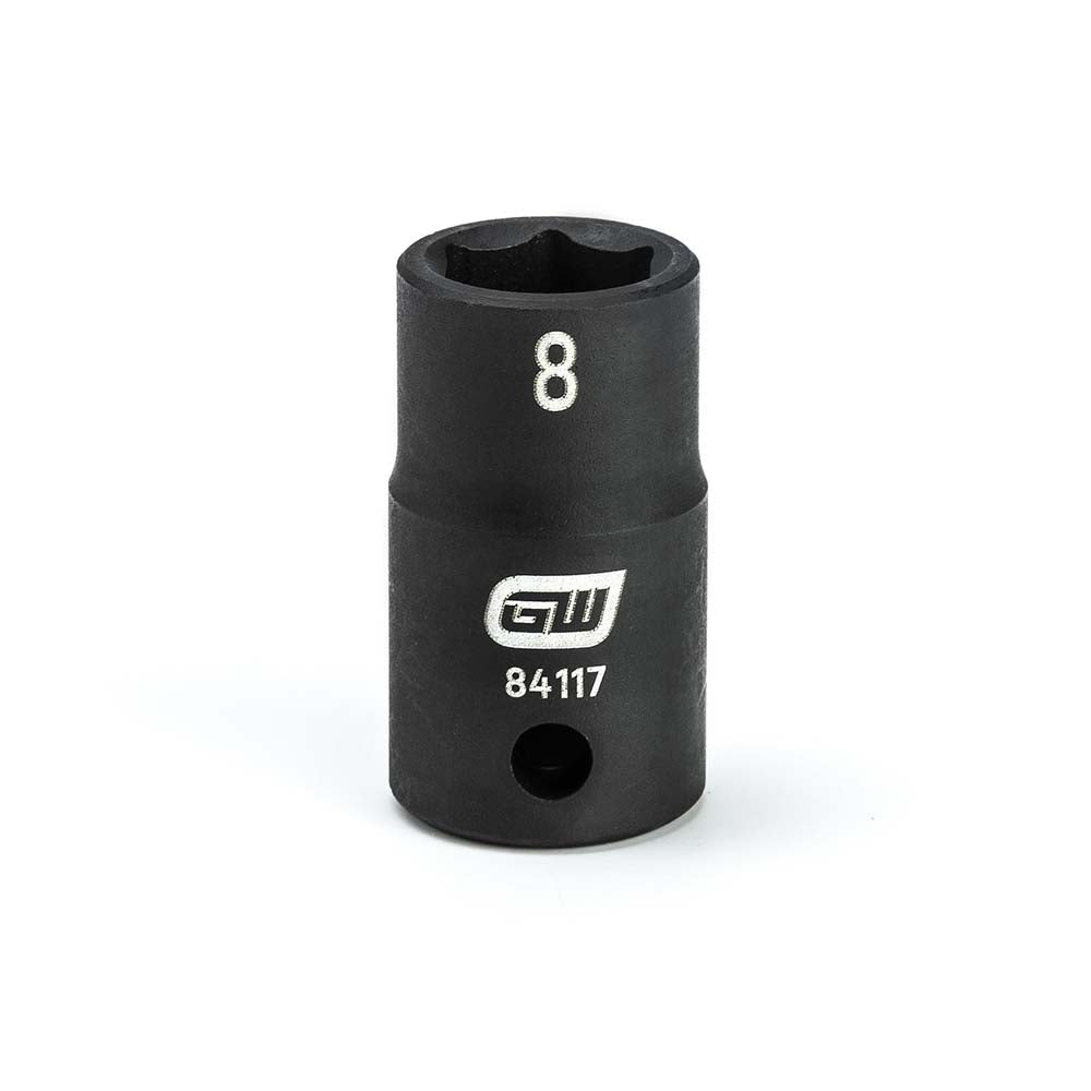 GEARWRENCH 84117 Impact Socket 1/4" Drive, 8mm Socket, Hex Drive