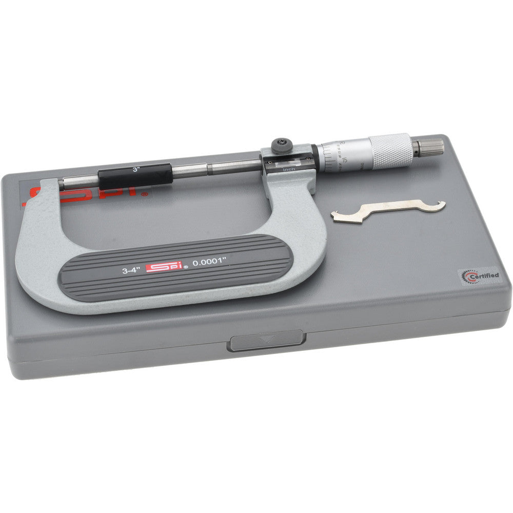 SPI CMS160809170 Mechanical Outside Micrometer 4" Range, 0.0001" Graduation