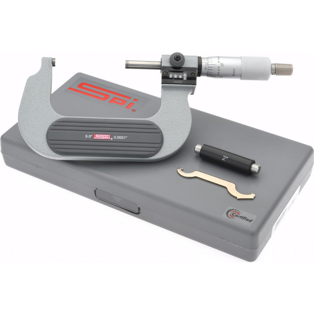 SPI CMS160809152 Mechanical Outside Micrometer 3" Range, 0.0001" Graduation