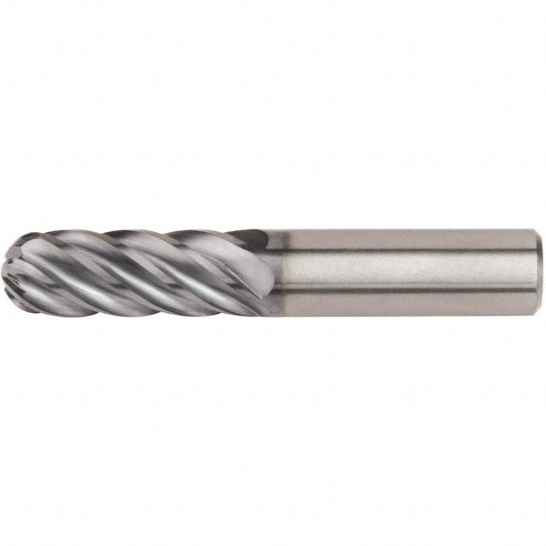 Kennametal 6113085 Ball End Mill 1" LOC, 6 Flute, Solid Carbide