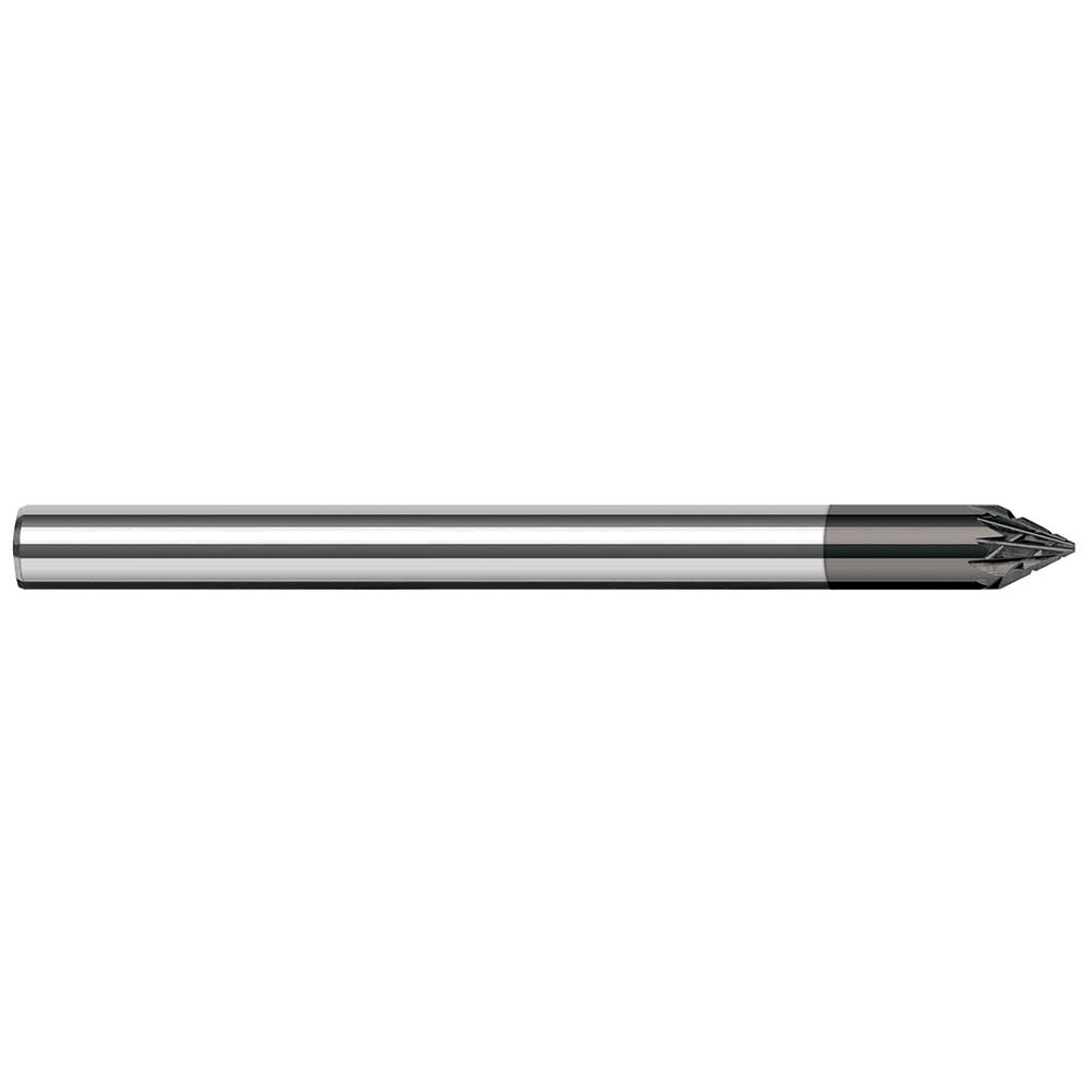 Harvey Tool 994045-C4 Chamfer Mill 1/4" Dia, 1/4" Shank Dia, 90 deg, Solid Carbide, Single End