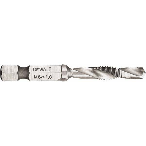 DeWALT DWADTQTR6MM1 Combination Drill Tap 2B, 3 Flutes, High Speed Steel
