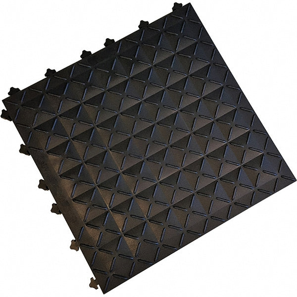 Ergo Advantage ESDA1-B Anti-Fatigue Modular Tile Mat Dry Environment, 18" Length, 18" Wide, 1" Thick, Black