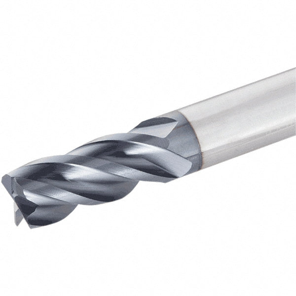 Iscar 5667177 Corner Radius End Mill 3/8" Dia, 3/4" LOC, 0.0200" Radius, 4 Flute, Solid Carbide
