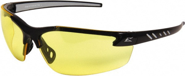 Edge Eyewear DZ112-G2 Safety Glasses Scratch-Resistant, Polycarbonate, Yellow Lenses, Frameless