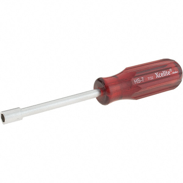 Xcelite HS7N Nut Driver 7/32" Drive, Hollow Shaft, Plastic Handle, 7.45" OAL