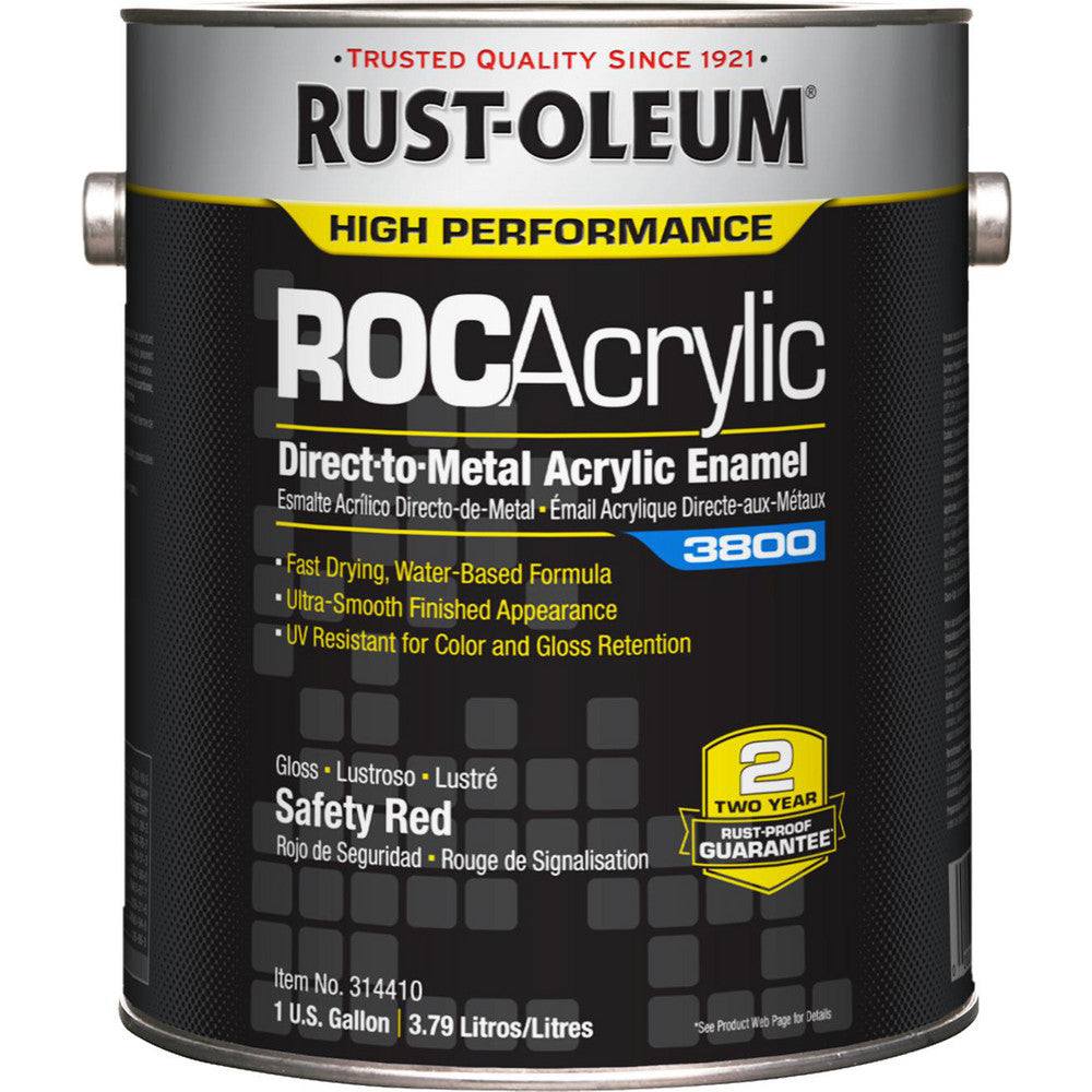 Rust-Oleum 314410 Acrylic Enamel Paint 1 gal, Gloss Finish, Safety Red