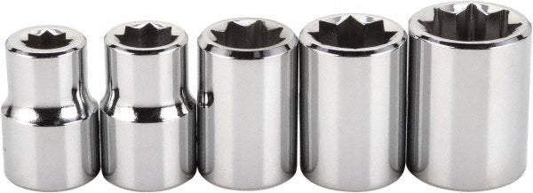 Proto J52109 Standard Socket Set 5 Pc, 3/8" Drive, 1/4 to 1/2" Socket