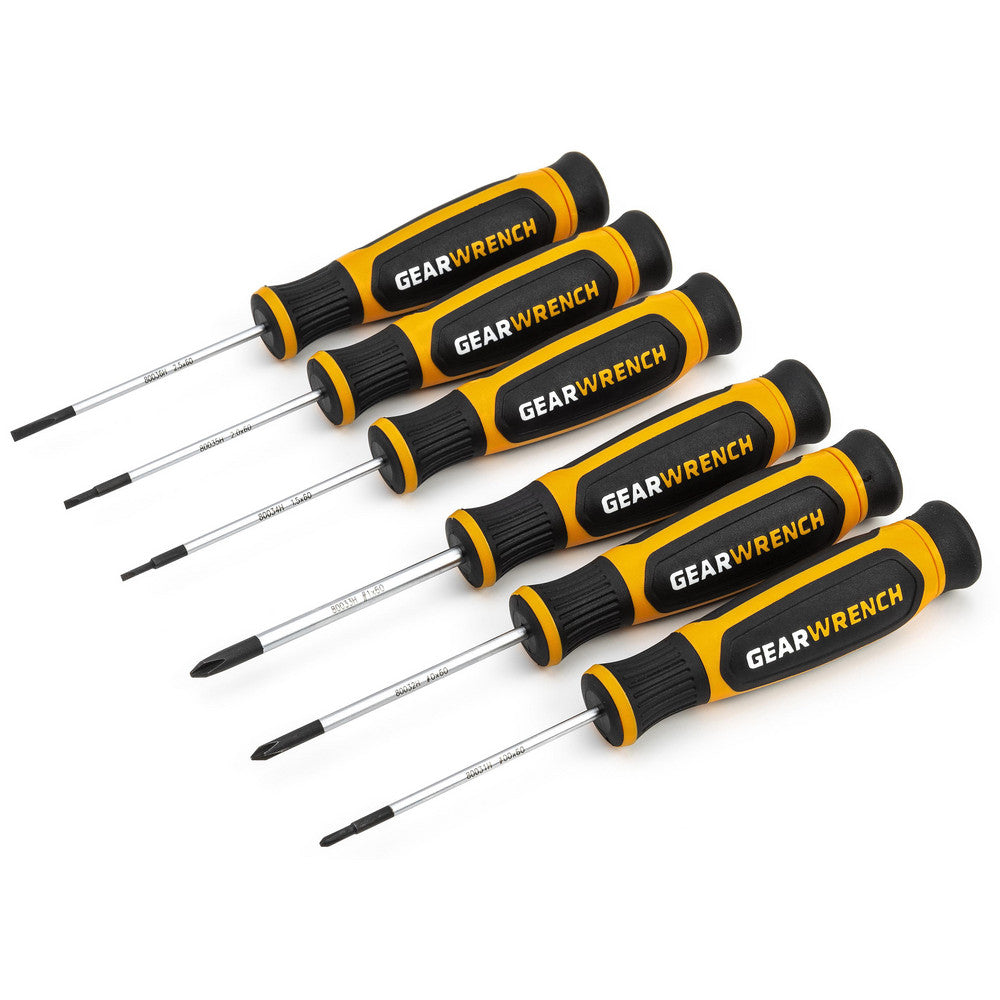 GEARWRENCH 80055H Screwdriver Set 6 Pc, Phillips & Slotted