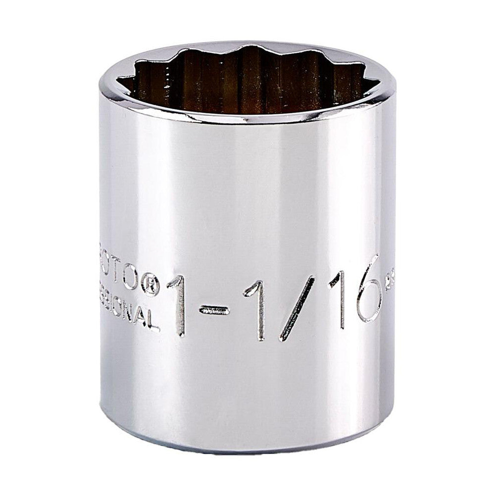 Proto J5434 Hand Socket 1-1/16" Socket, 12-Point