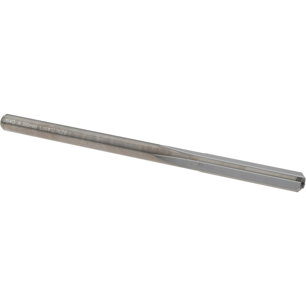 M.A. Ford 27216400 Chucking Reamer 0.1640" Dia, 2-3/4" OAL, 7/8" Flute Length, Straight Flute, Straight-Cylindrical Shank, Solid Carbide