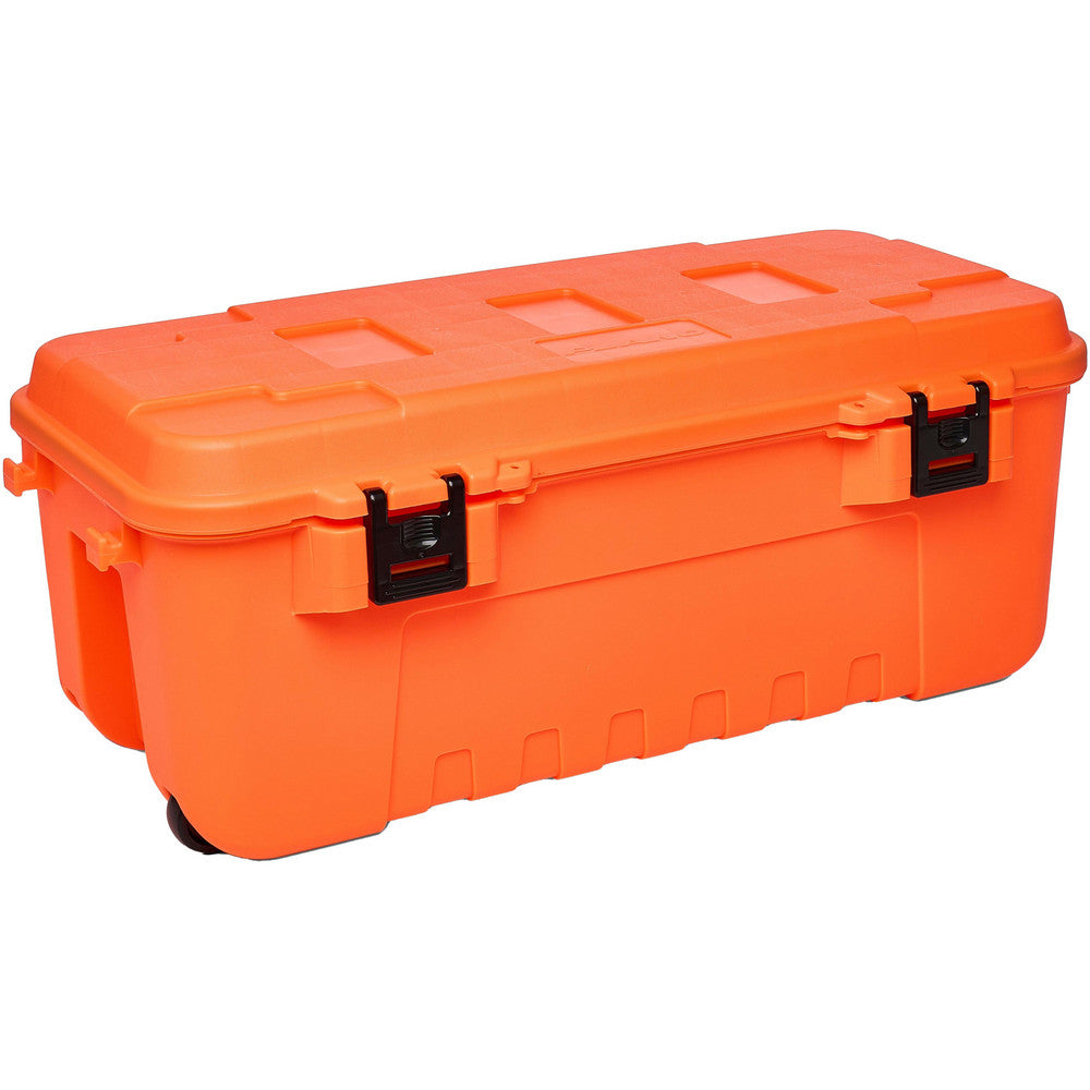 Plano Molding P000046 Totes & Storage Containers Container Type Cargo Box Chest Overall Height 14in Overall Width 18in Overall Length 37.25in Load Capacity 27 Gal Material Family Plastic