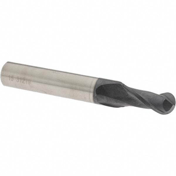 OSG HP416-5906 Ball End Mill 0.5906" Dia, 1.1811" LOC, 2 Flute, Solid Carbide