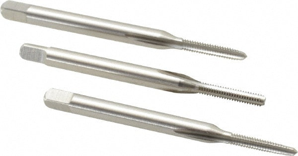 Cleveland C54092 Tap Set #2-56 UNC, 3 Flute, Bottoming Plug & Taper, High Speed Steel, Bright Finish