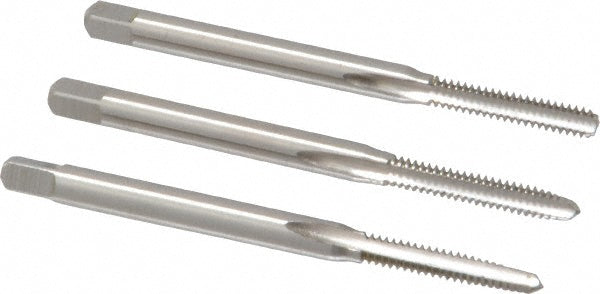 Cleveland C54152 Tap Set #4-40 UNC, 3 Flute, Bottoming Plug & Taper, High Speed Steel, Bright Finish