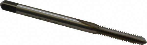 Cleveland C54186 #5-40 Plug RH 2B/3B H2 Bright High Speed Steel 2-Flute Straight Flute Hand Tap